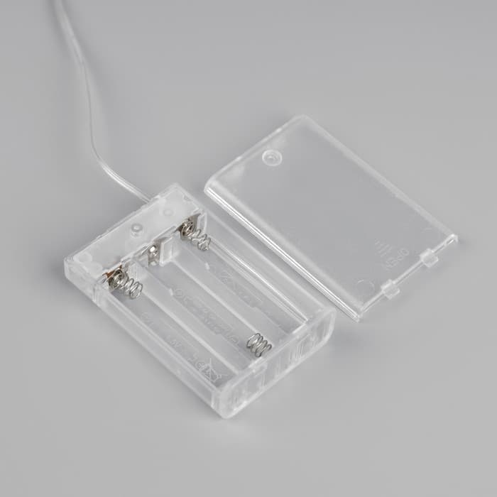 Светодиодная лента Luazon Lighting 3 м, IP20, SMD2835, 30 LED/м, 3хАА, 3000К, свечение тёплое белое