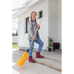 Метла полипропиленовая, круглая, наборная «Усиленная», с черенком, 5 колец, МИКС