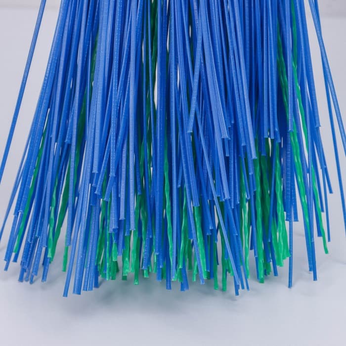 Метла полипропиленовая, круглая, наборная «Усиленная», с черенком, 5 колец, МИКС