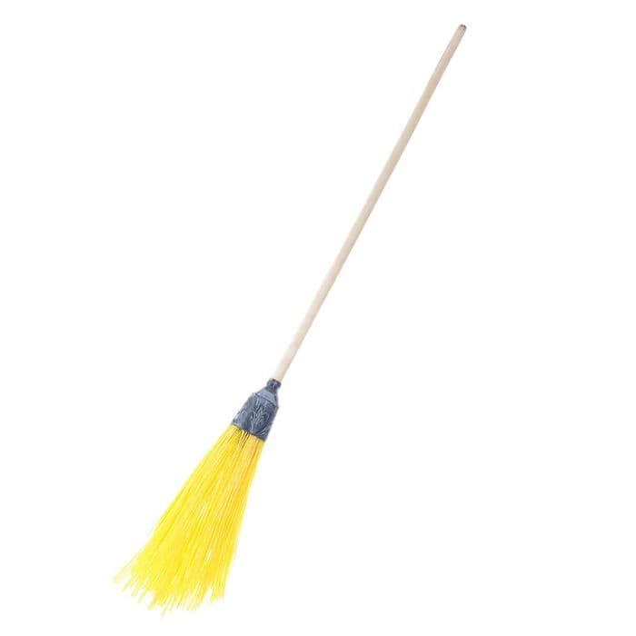 Метла полипропиленовая, круглая, наборная «Усиленная», с черенком, 5 колец, МИКС