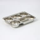 Поднос, 5 секций, 28×22×4 см, нержавеющая сталь, серебристый