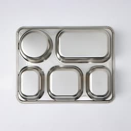 Поднос, 5 секций, 28×22×4 см, нержавеющая сталь, серебристый