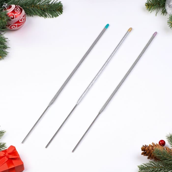 Бенгальские огни «Цветопламенные», 3 шт., 40 см, горение 80 сек.