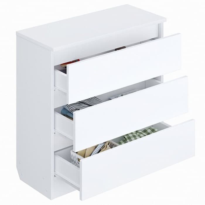 Комод детский Polini kids, 80×35×80 см, 3 ящика, белый