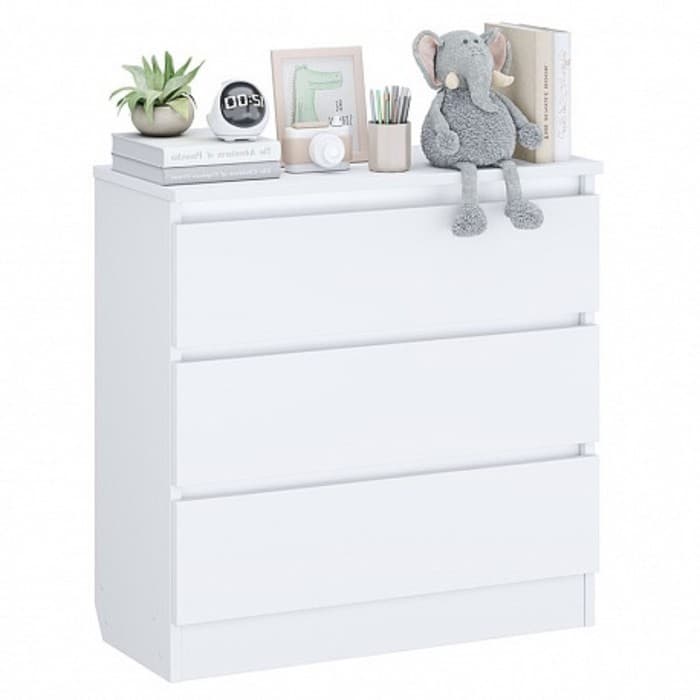 Комод детский Polini kids, 80×35×80 см, 3 ящика, белый