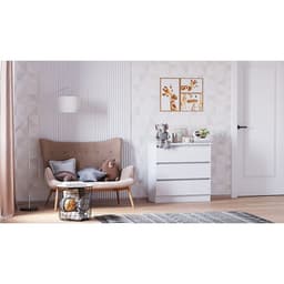 Комод детский Polini kids, 80×35×80 см, 3 ящика, белый