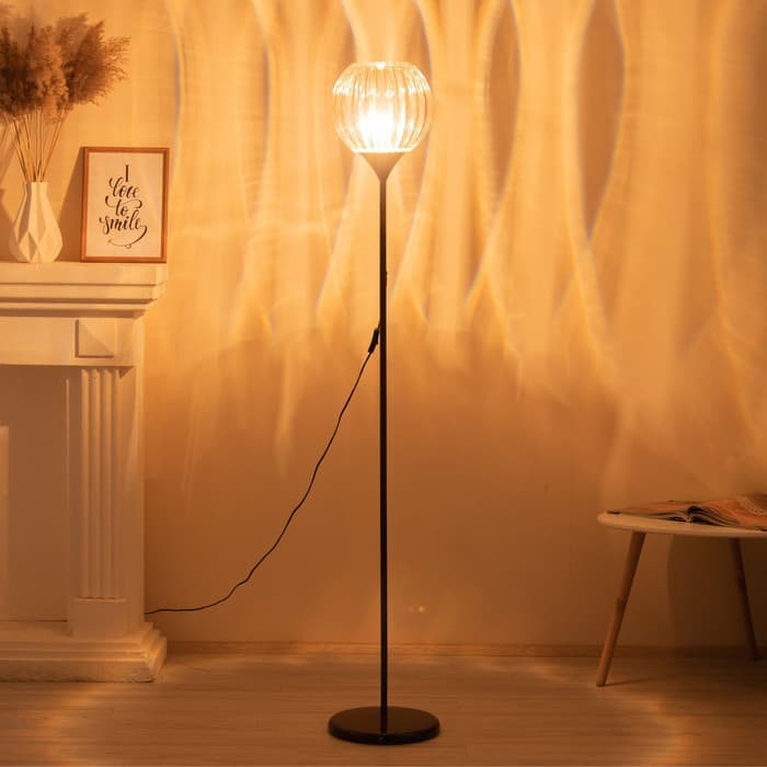 Торшер напольный BayerLux «Клауди», 1×15 Вт, Е27, коричневый, 27.5×27.5×160 см