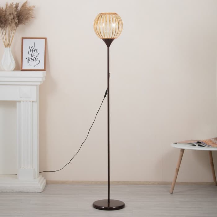 Торшер напольный BayerLux «Клауди», 1×15 Вт, Е27, коричневый, 27.5×27.5×160 см