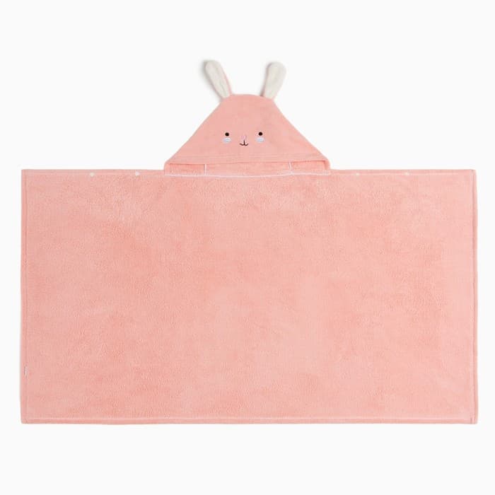 Полотенце с капюшоном «Крошка Я», 67×120 см, розовое