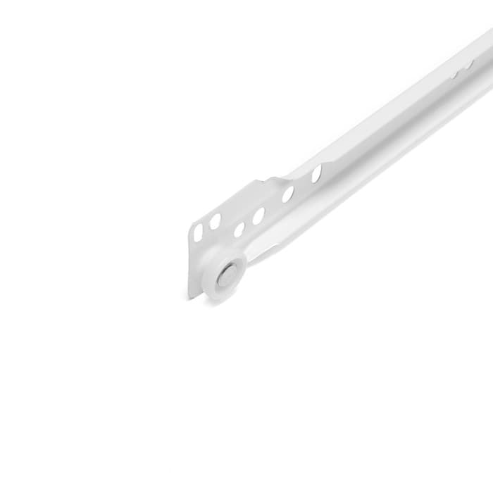 Роликовые направляющие ТУНДРА, L=400 мм, толщина 0.8 мм, белые, 2 шт.