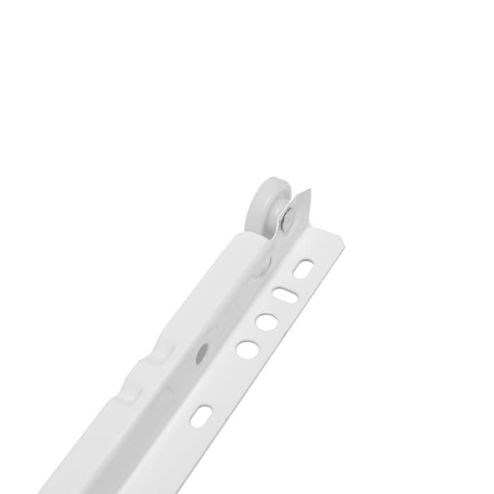 Роликовые направляющие ТУНДРА, L=400 мм, толщина 0.8 мм, белые, 2 шт.