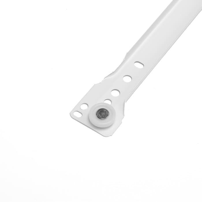 Роликовые направляющие ТУНДРА, L=400 мм, толщина 0.8 мм, белые, 2 шт.