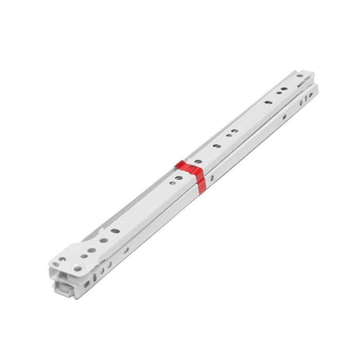 Роликовые направляющие ТУНДРА, L=400 мм, толщина 0.8 мм, белые, 2 шт.