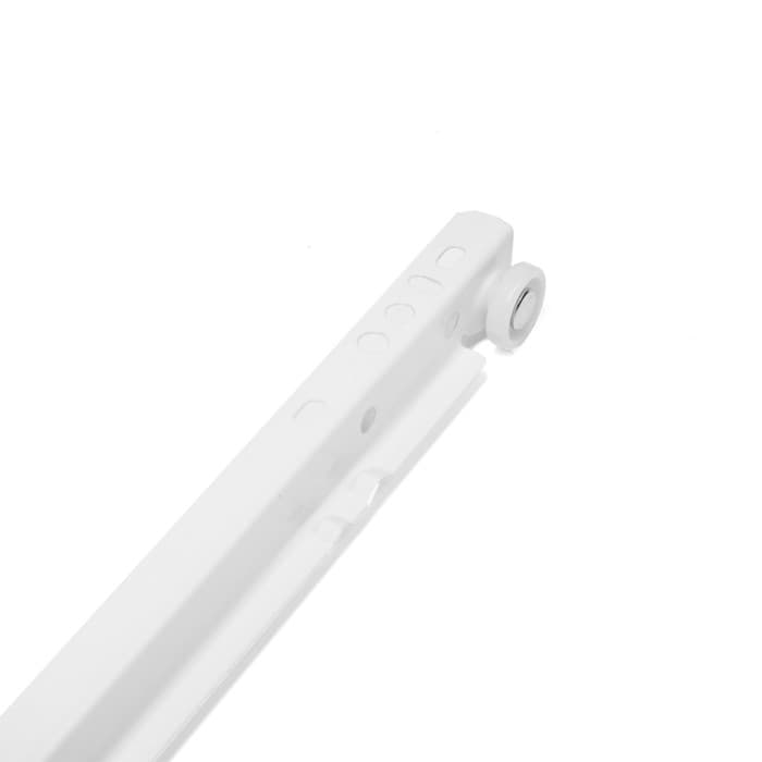 Роликовые направляющие ТУНДРА, L=400 мм, толщина 0.8 мм, белые, 2 шт.