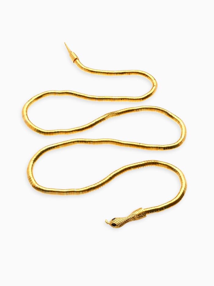 Колье-трансформер «Змея», цвет чернёное золото, 90 см