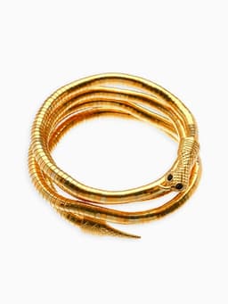 Колье-трансформер «Змея», цвет чернёное золото, 90 см