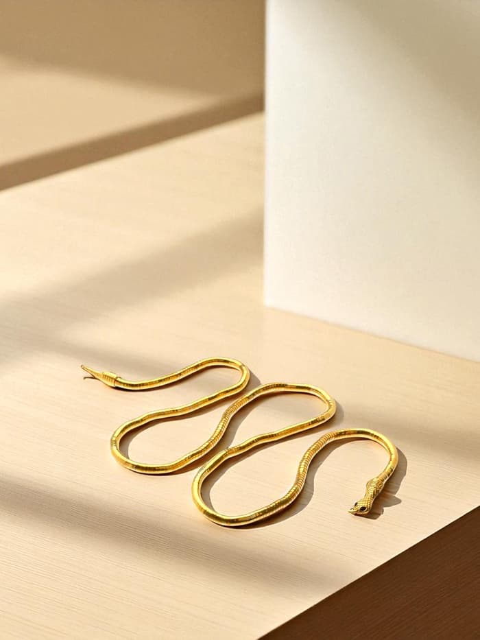 Колье-трансформер «Змея», цвет чернёное золото, 90 см