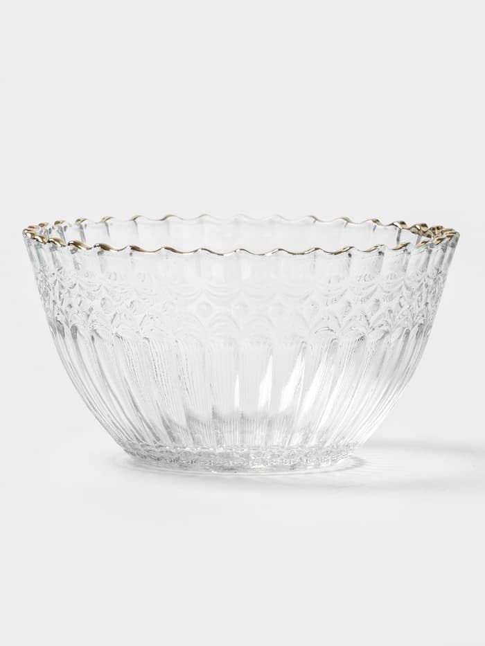 Салатники «Ронда», 350 мл, 37.5×32.5×7 см, на подставке, набор 3 шт., стекло, прозрачный