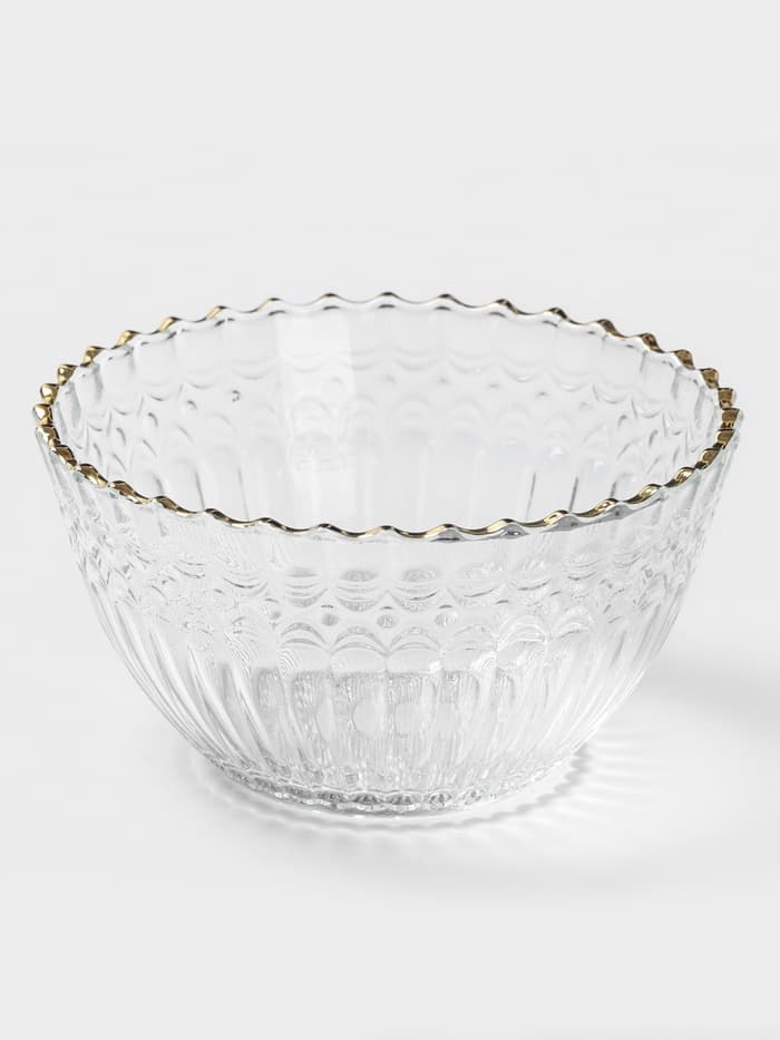 Салатники «Ронда», 350 мл, 37.5×32.5×7 см, на подставке, набор 3 шт., стекло, прозрачный