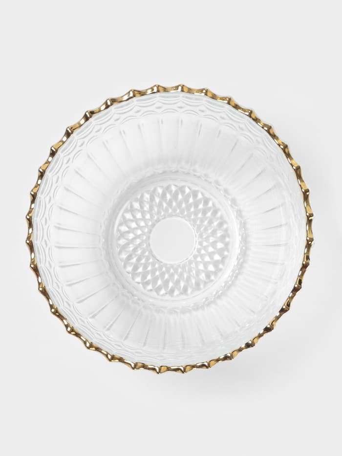 Салатники «Ронда», 350 мл, 37.5×32.5×7 см, на подставке, набор 3 шт., стекло, прозрачный