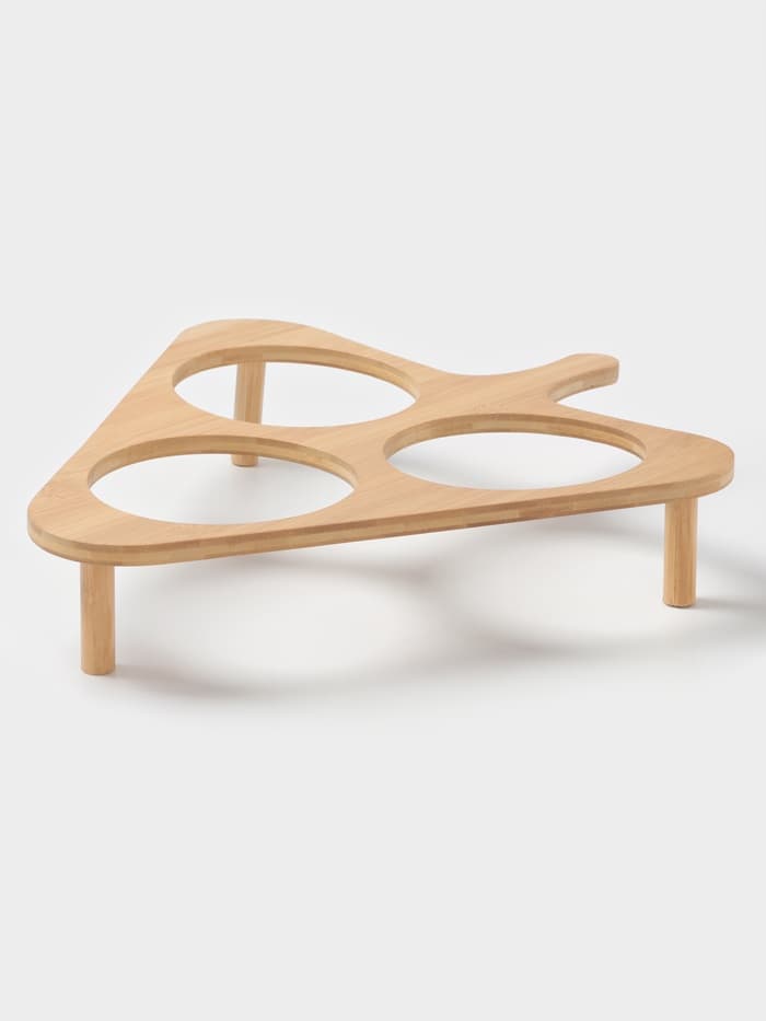 Салатники «Ронда», 350 мл, 37.5×32.5×7 см, на подставке, набор 3 шт., стекло, прозрачный