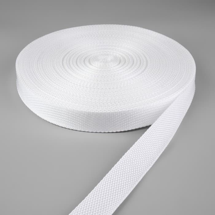 Стропа ременная, 25 мм, 50±1 м, плотность 7.5 г/м, белая №3