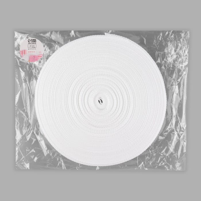 Стропа ременная, 25 мм, 50±1 м, плотность 7.5 г/м, белая №3