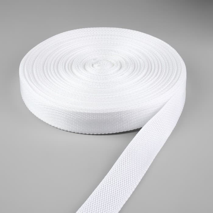 Стропа ременная, 30 мм, 50±1 м, плотность 9.5 г/м, белая №3