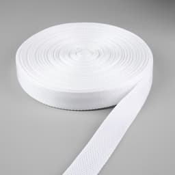 Стропа ременная, 30 мм, 50±1 м, плотность 9.5 г/м, белая №3