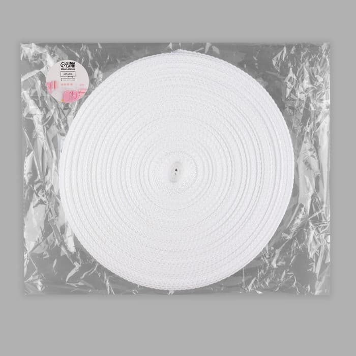 Стропа ременная, 30 мм, 50±1 м, плотность 9.5 г/м, белая №3