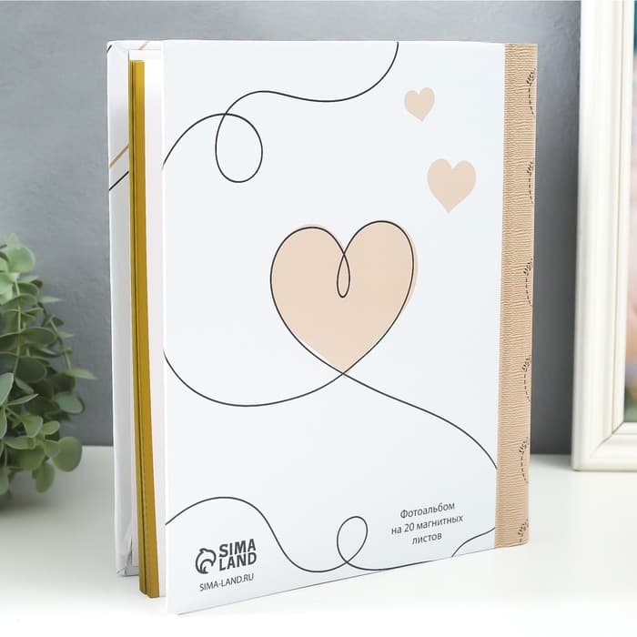 Фотоальбом магнитный на 20 листов «Мама и малыш», 29×24×2 см