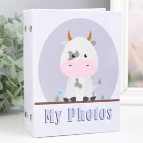 Фотоальбом на 96 фото 10×15 см «Коровка на лужайке», 16.5×12×5.5 см