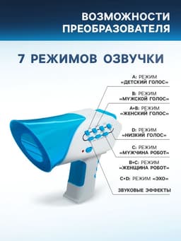 Преобразователь голоса «Шпионы», 7 режимов