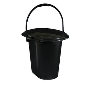 Ведро - туалет, h=39 см, 17 л, съёмный стульчак, чёрное