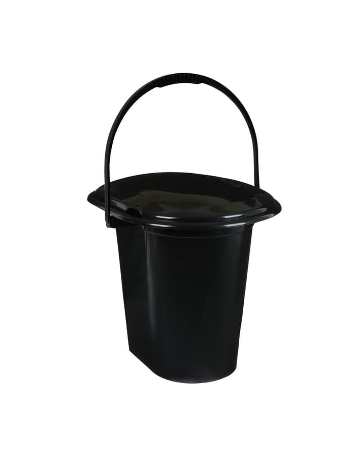 Ведро - туалет, h=39 см, 17 л, съёмный стульчак, чёрное