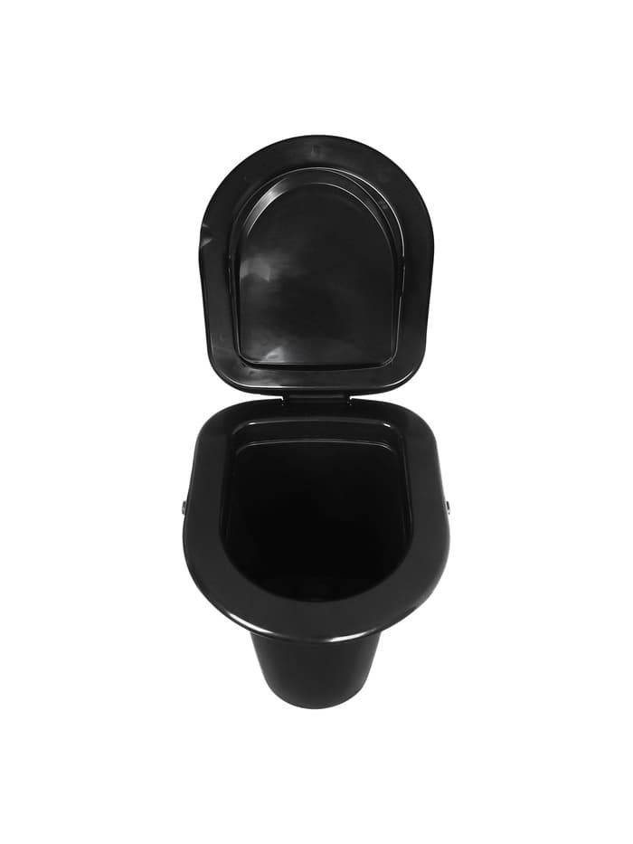 Ведро - туалет, h=39 см, 17 л, съёмный стульчак, чёрное