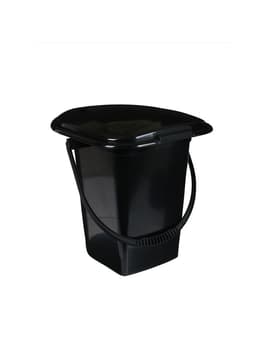 Ведро - туалет, h=39 см, 17 л, съёмный стульчак, чёрное