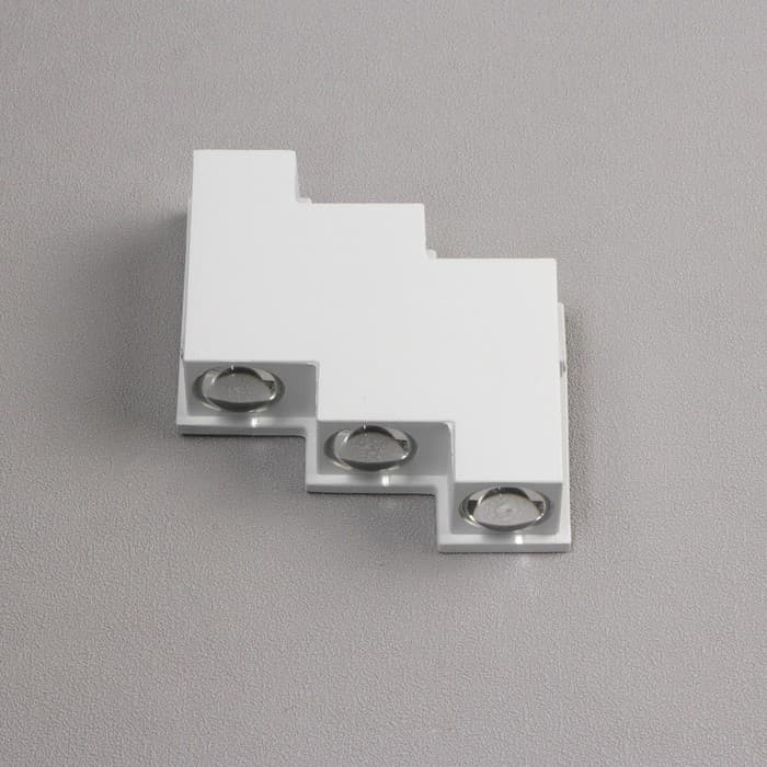 Светильник фасадный «Луч», 6 Вт, 3000К, 3 луча, IP65, 220 В, металлический корпус, белый, свечение тёплое белое