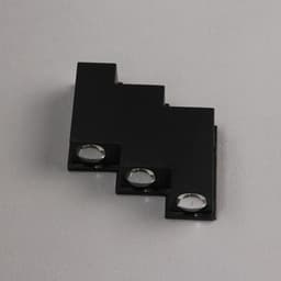 Светильник фасадный «Луч», 6 Вт, 3000К, 3 луча, IP65, 220 В, металлический корпус, чёрный, свечение тёплое белое