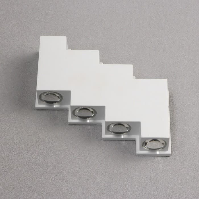 Светильник фасадный «Луч», 8 Вт, 3000К, 4 луча, IP65, 220 В, металлический корпус, белый, свечение тёплое белое