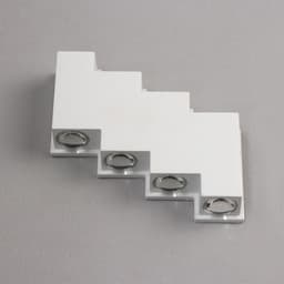 Светильник фасадный «Луч», 8 Вт, 3000К, 4 луча, IP65, 220 В, металлический корпус, белый, свечение тёплое белое