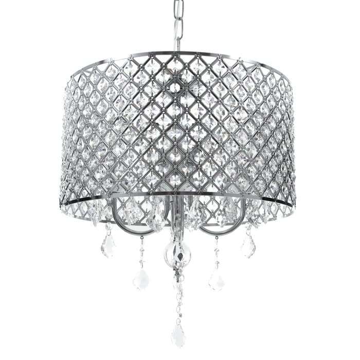 Люстра BayerLux «Савой» 4хЕ14 40 Вт хром 55×55×50-110 см