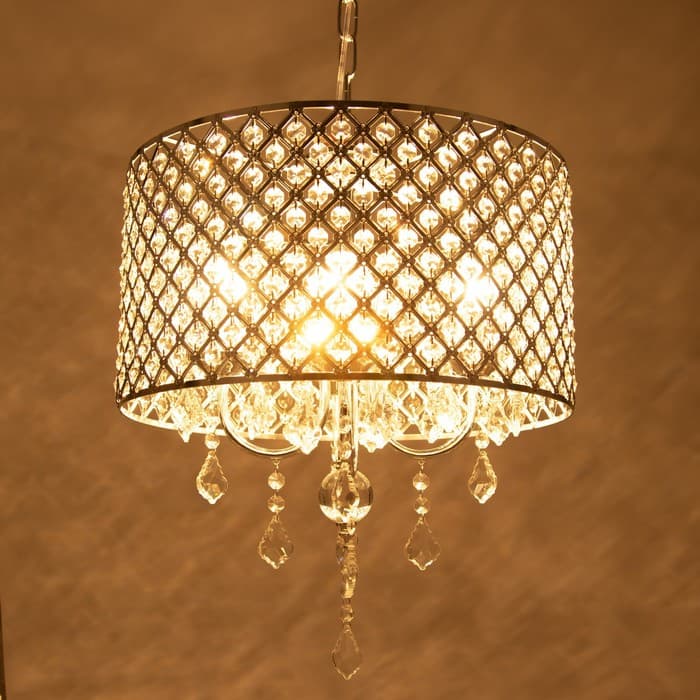 Люстра BayerLux «Савой» 4хЕ14 40 Вт хром 55×55×50-110 см