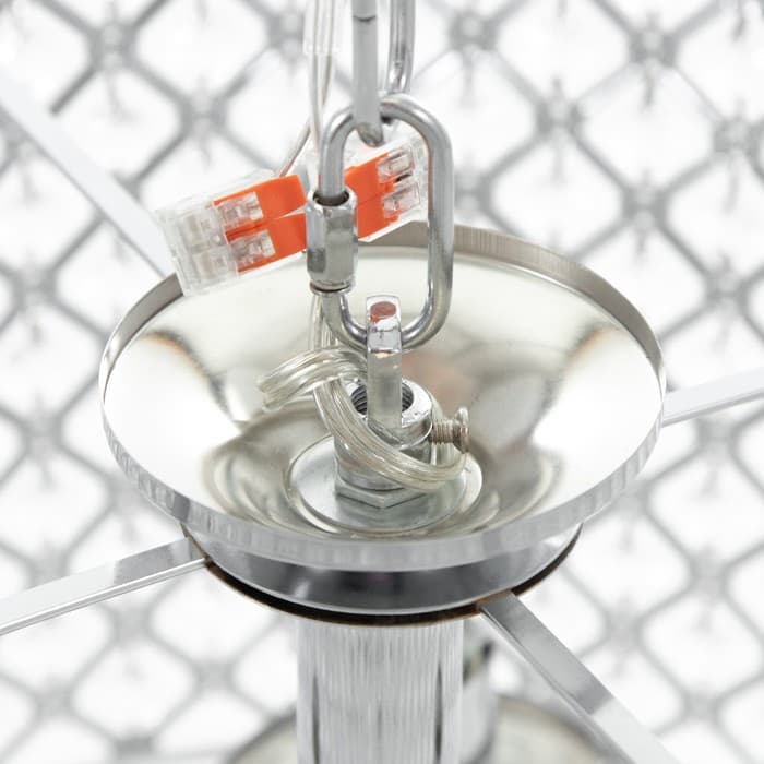 Люстра BayerLux «Савой» 4хЕ14 40 Вт хром 55×55×50-110 см