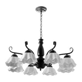 Люстра «Лукреция» 8хЕ27 40 Вт чёрно-белый 88×88×37-72 см BayerLux