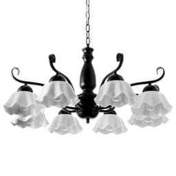 Люстра «Лукреция» 8хЕ27 40 Вт чёрно-белый 88×88×37-72 см BayerLux