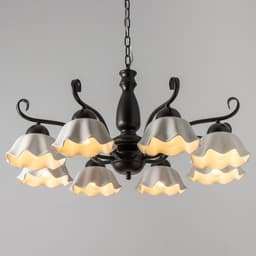 Люстра «Лукреция» 8хЕ27 40 Вт чёрно-белый 88×88×37-72 см BayerLux