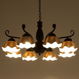 Люстра «Лукреция» 8хЕ27 40 Вт чёрно-белый 88×88×37-72 см BayerLux