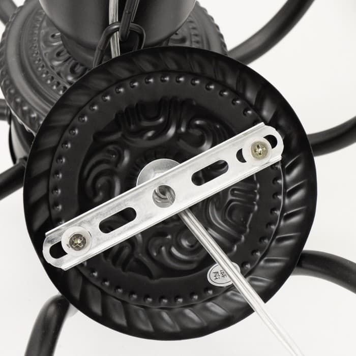 Люстра «Лукреция» 8хЕ27 40 Вт чёрно-белый 88×88×37-72 см BayerLux