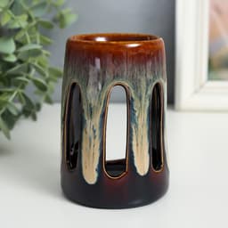 Аромалампа для эфирных масел «Ротонда», керамика, 7.3×7.3×10.5 см, МИКС